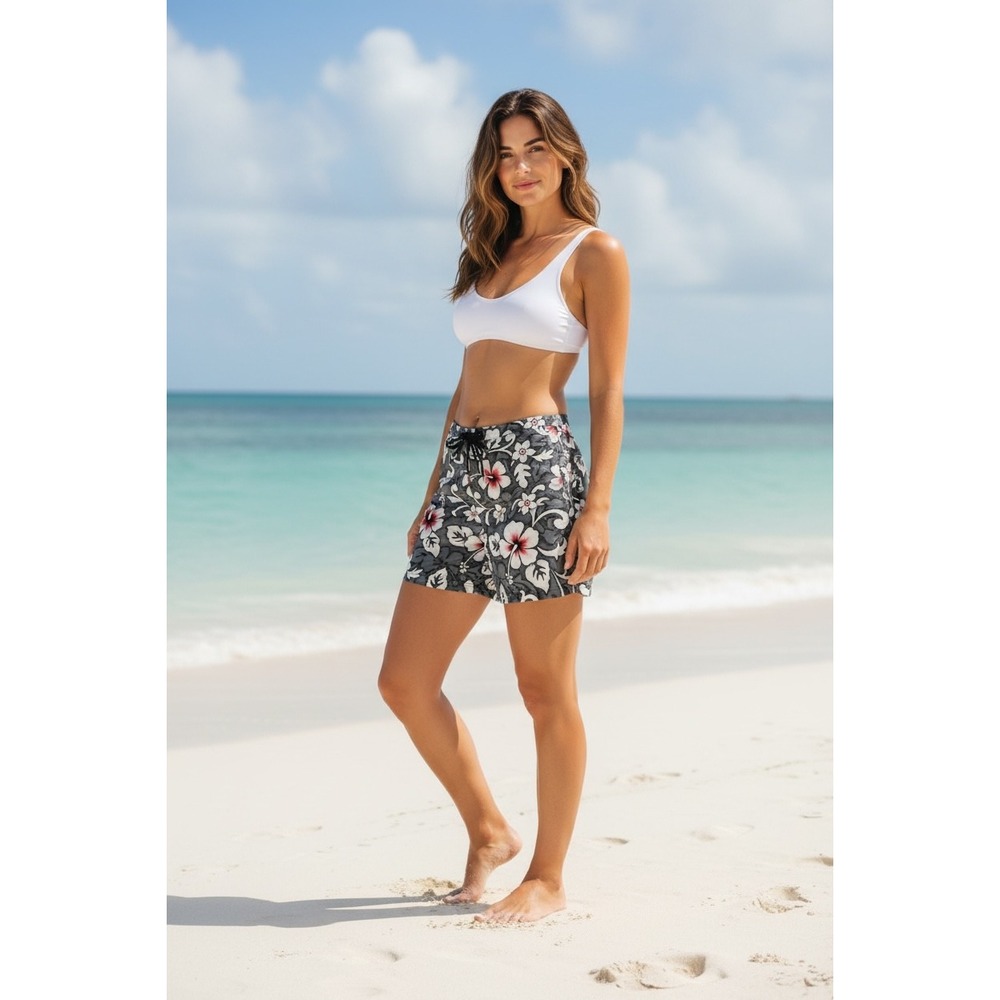 Xelosette Board Shorts California Handmade Floral Print Womens‎